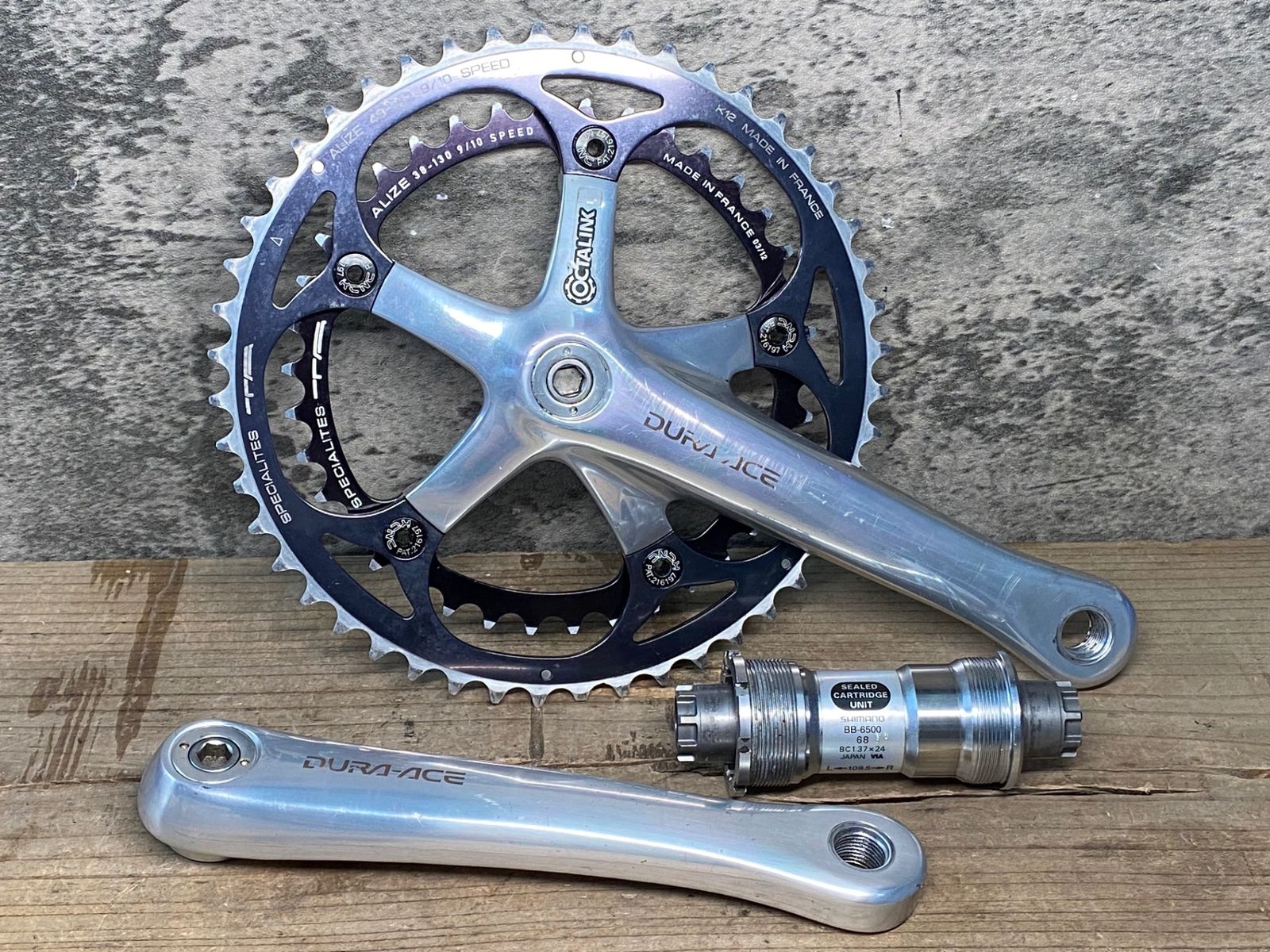 Cシマノ SHIMANO デュラエース DURA-ACE FC-7701 クランクセット 48|38T 170mm BB-6500 JIS付き