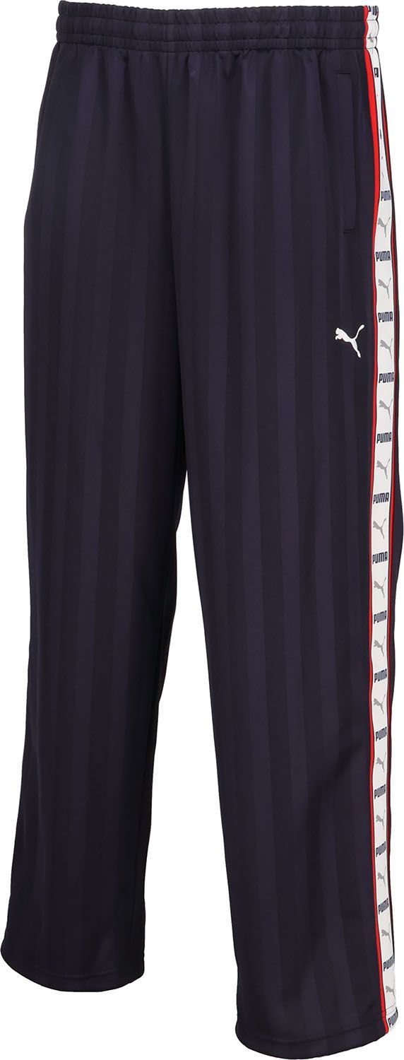 プーマ PUMA シャドウ ストライプ SHADOW STRIPE ニットパンツ ロングパンツ 長ズボン ジャージ トレーニングウェア ランニング スポーティ ジム セットアップ 527755 06 NEWNAVY-PUMAWHITE