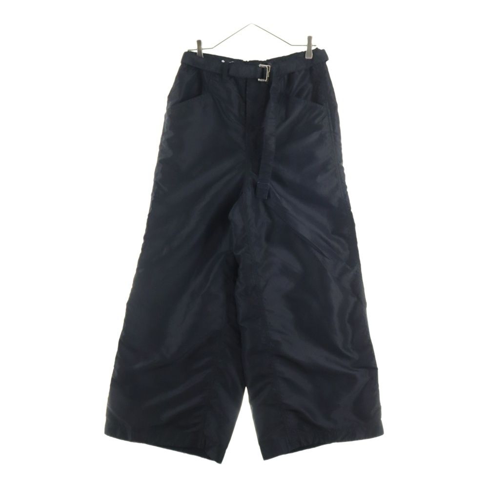 Sacai サカイ 24AW Nylon Twill Pants ナイロンワイドパンツ トラウザー ブラック 24-03451M