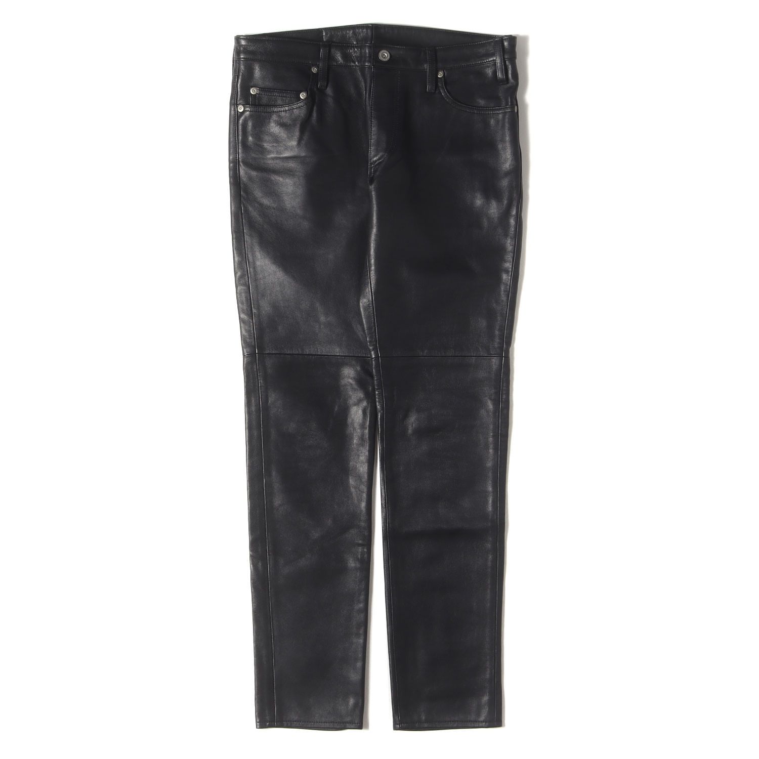 5351POUR LES HOMMES 5351プールオム パンツ ブラック 黒 サイズ 48 | ゴートスキンレザー 5ポケットパンツ | ボトムス ズボン メンズ