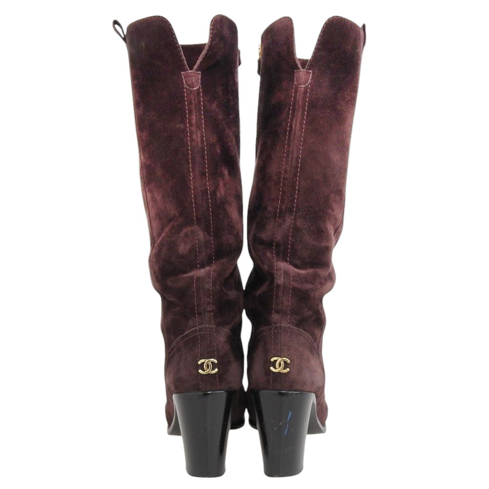 CHANEL シャネル 美品 スエード ココマーク 販売済み ロングブーツ