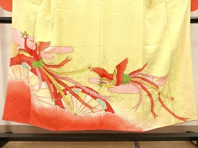 十三参り 子供 平和屋着物∵女の子 駒刺繍 金彩 祝着 孔雀花文 暈し染め 逸品 飾花文 女の子 絞り DAAR6475ma 金銀彩 平和屋着物□極上 祝着・長襦袢(無双仕立て)セット