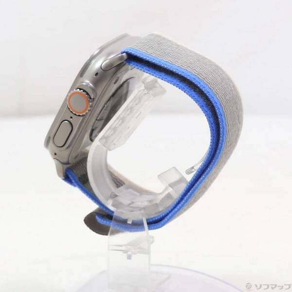 〔 品〕 Apple Watch Ultra GPS Cellular 49mm チタニウムケース ブルー グレイトレイルループ 368