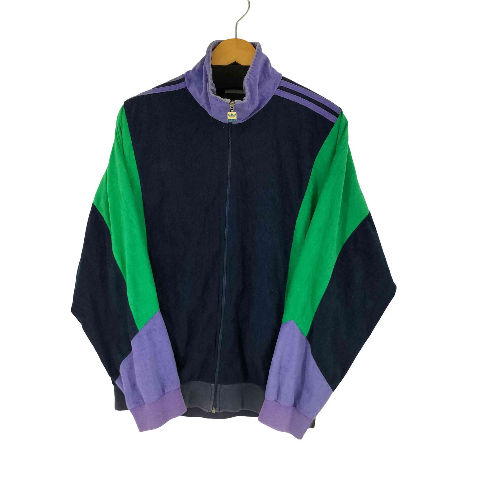 90s adidas ベロア トラックジャケット 万国旗タグ アディダス adidas 80~90s 万国旗タグ ベロアトラックジャケット