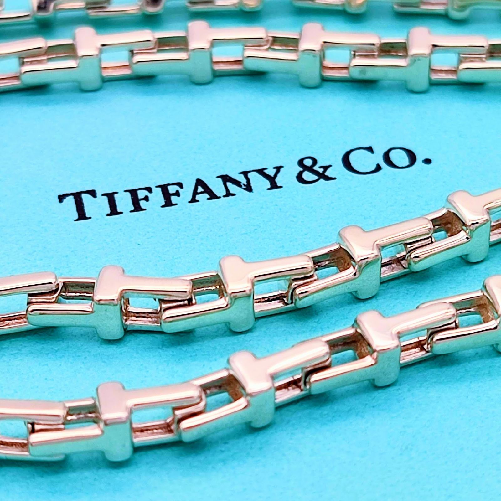 【超美品】TiffanyティファニーTナローチェーンネックレス925