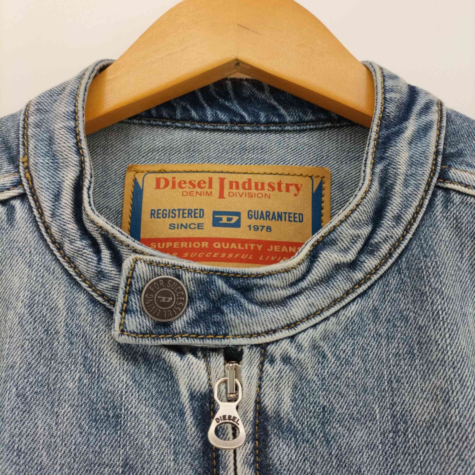 国内直営【DIESEL】D-GLORY-DD デニムジャケット 送料込 Diesel メンズ ジャケット D-GLORY デニム ジップ レーサー