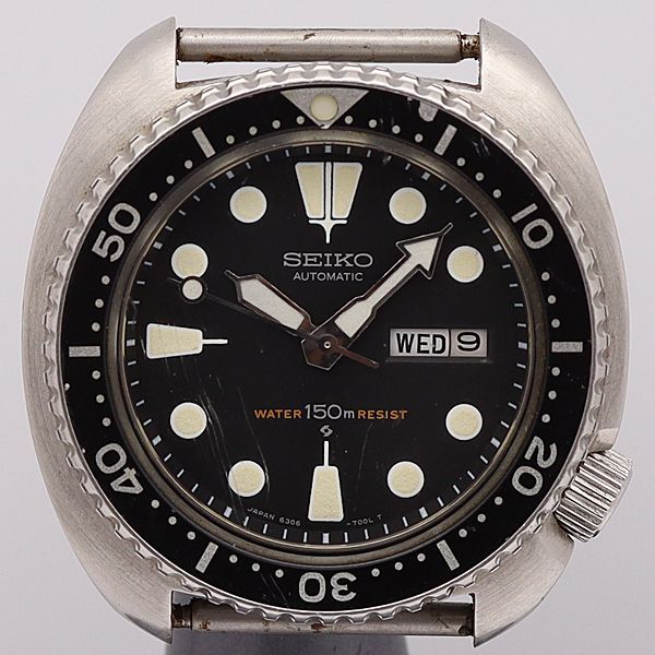 デッドストック級 セイコー AT/自動巻 6306-7000 サードダイバー 150M 