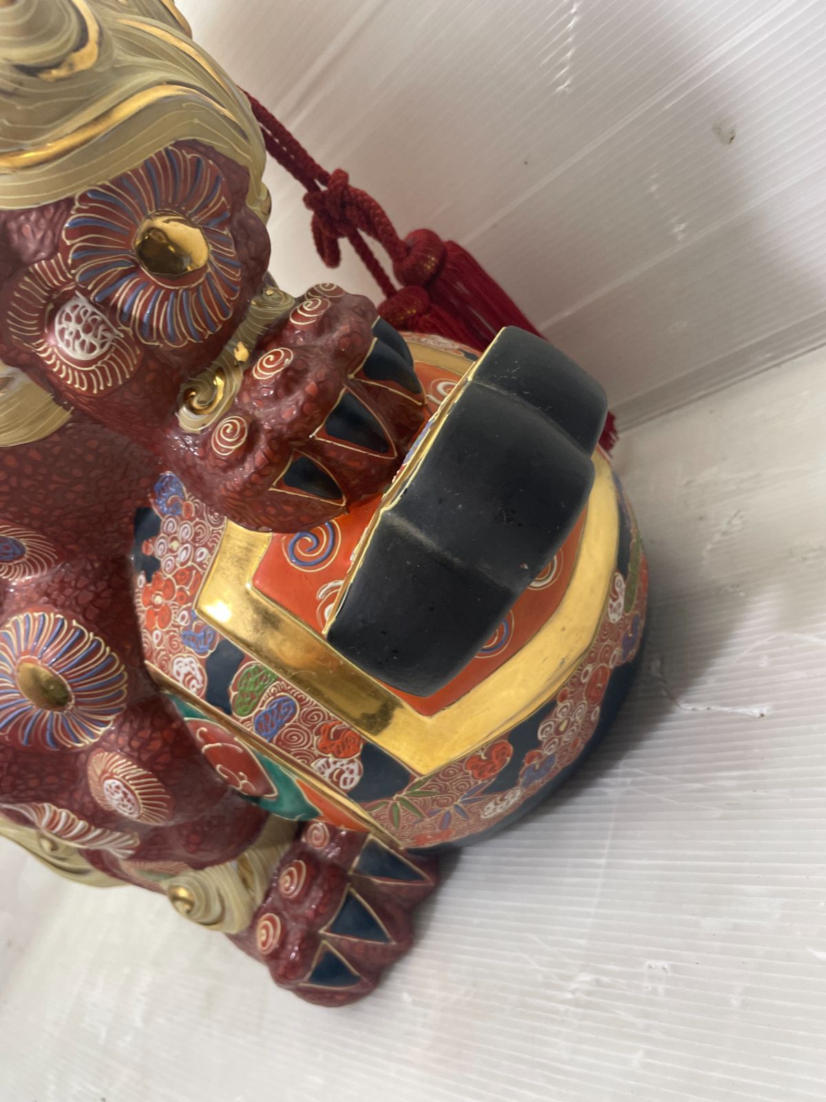 九谷焼 大型の唐獅子 打出の小槌 - メルカリ