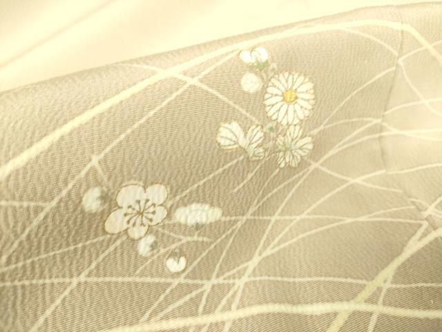 平和屋着物▽訪問着　単衣　芝に舞花　金彩　正絹　逸品　DAAS0527az 平和屋着物▽訪問着 単衣 芝に舞花 金彩 正絹 逸品 DAAS0527az - メルカリ