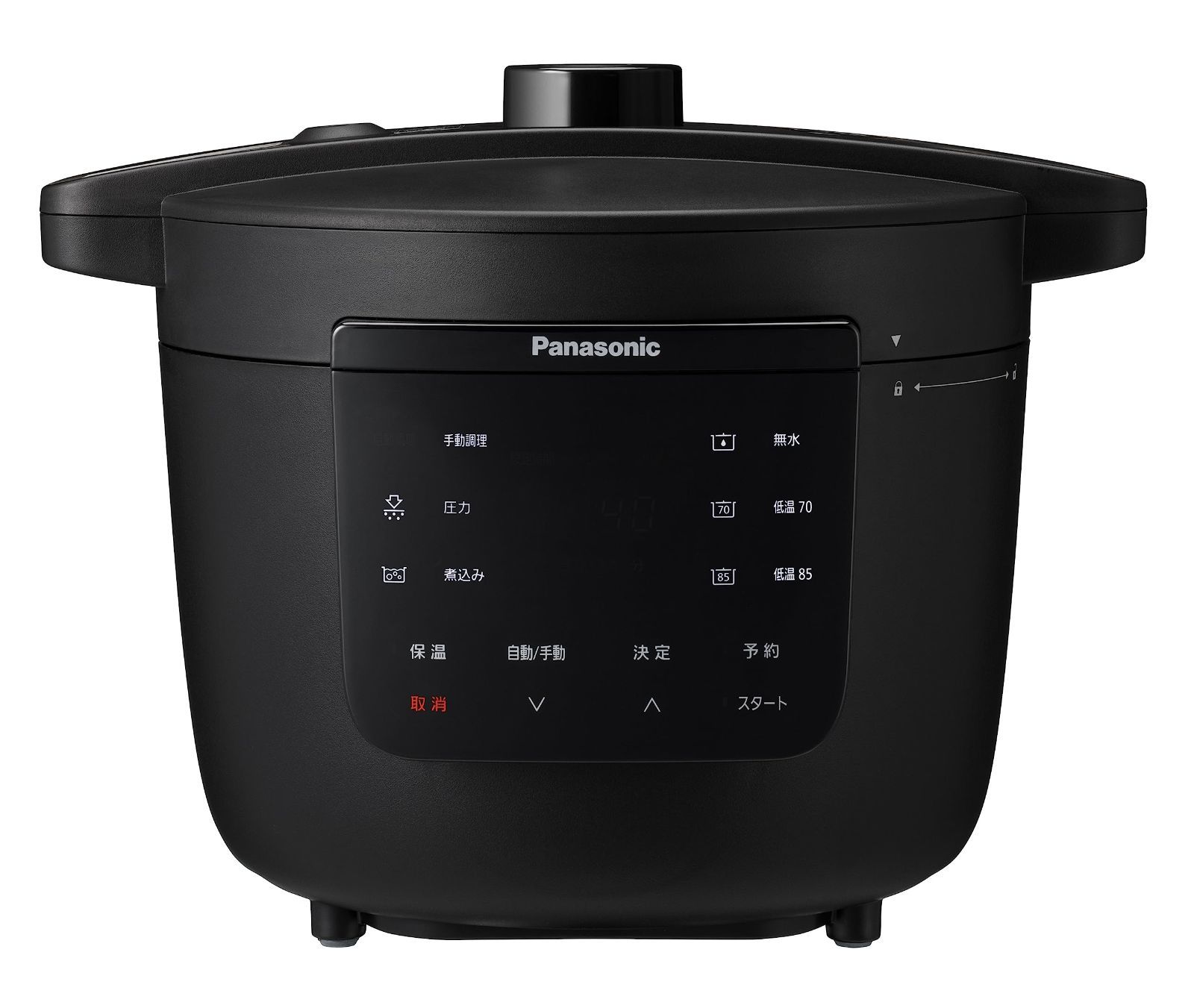 パナソニック 電気圧力鍋 3.9L 最大6人分 圧力|低温|無水|煮込|自動調理 レシピブック付 温度過昇防止 ふた開閉検知機能付き NF-PC400-K