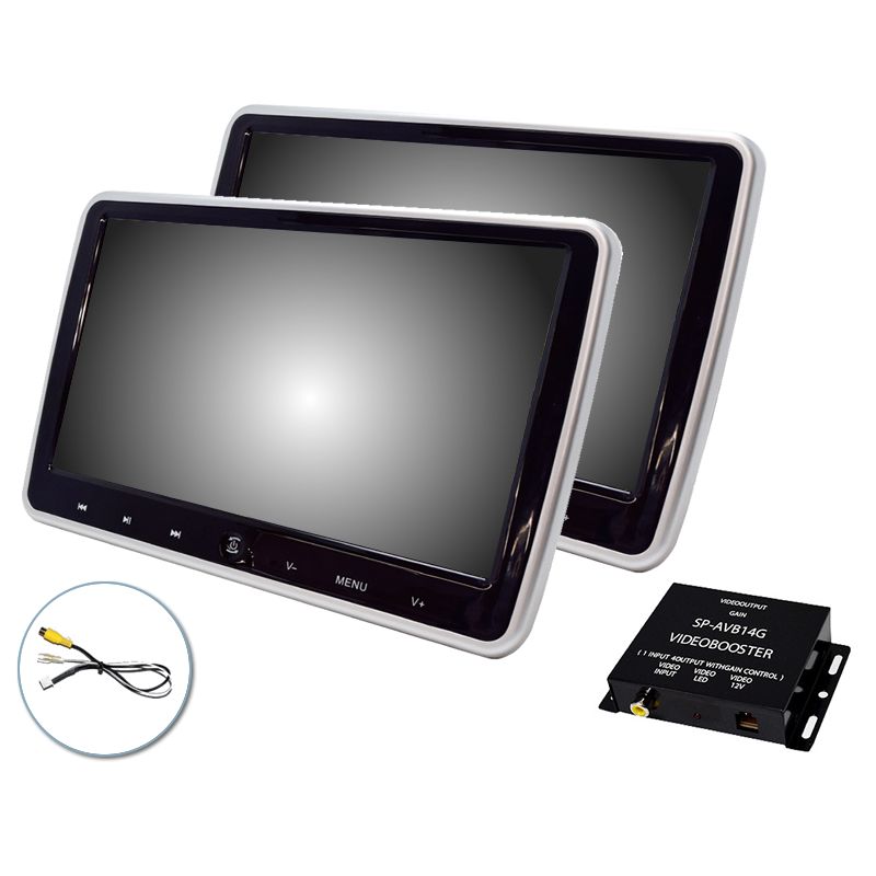美品　ALPINE ヘッドレスモニター ltemimg マルチプレイヤー アルパイン カーナビ対応 10.1インチ ヘッドレストモニター 2台