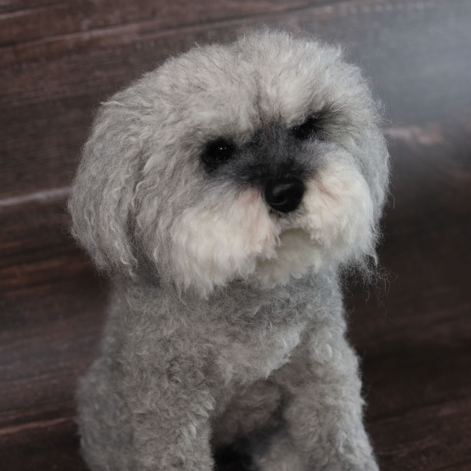 わんたさま専用 羊毛フェルト 犬 シュナウザー L オーダー シュナ様