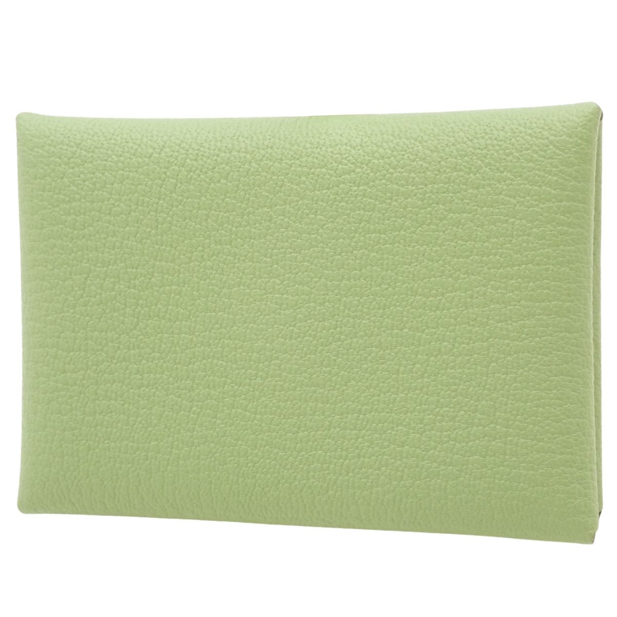 HERMES エルメス カルヴィ デュオ ヴェールクリケット グリーン緑 シェブルミゾル シルバー金具 W刻印 コインケース 名刺入れ カードケース コンパクトウォレット 小物 二つ折り 2つ折り レディース 40802163048 アラモード