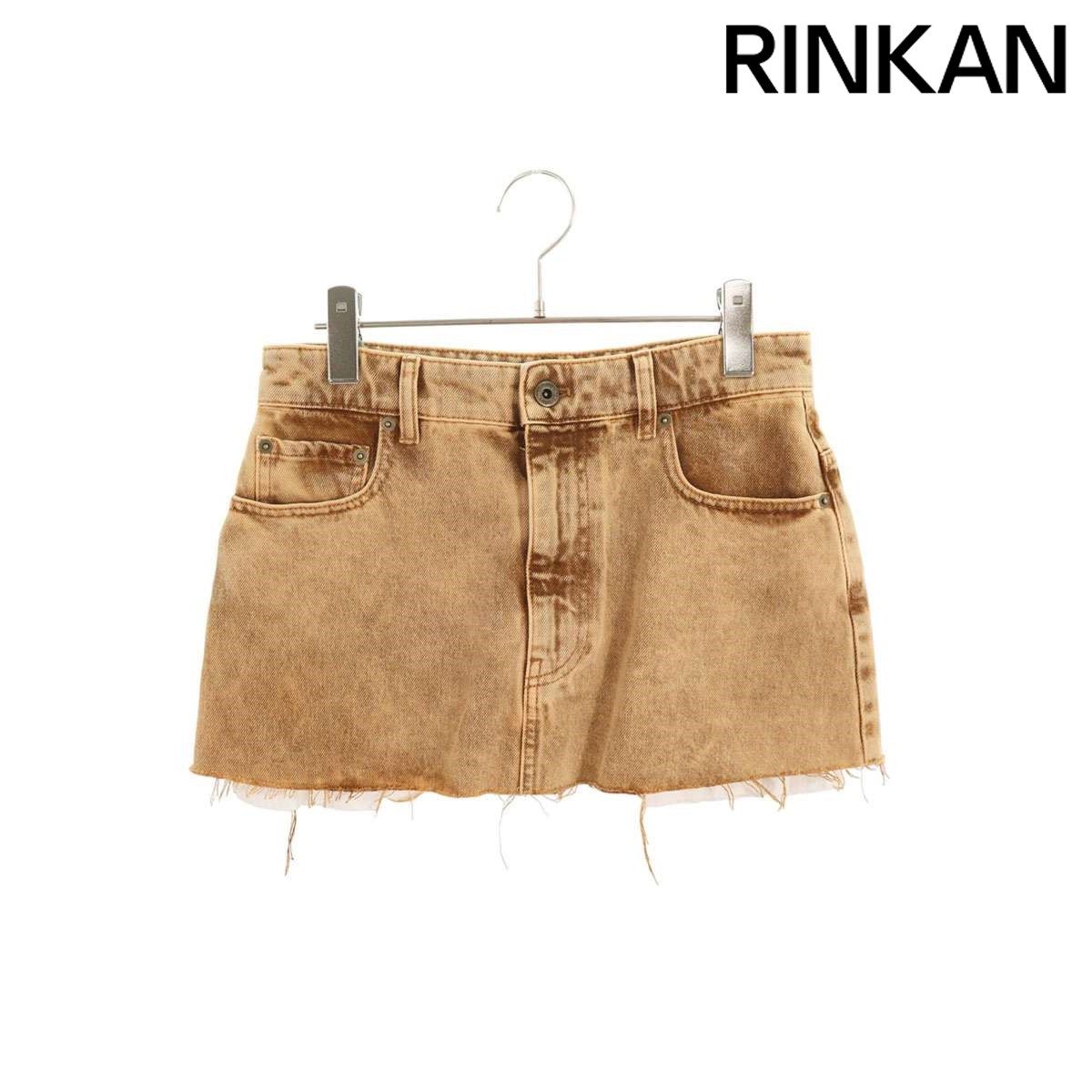 ミュウミュウ GWD278 ローライズデニムミニスカート レディース 36