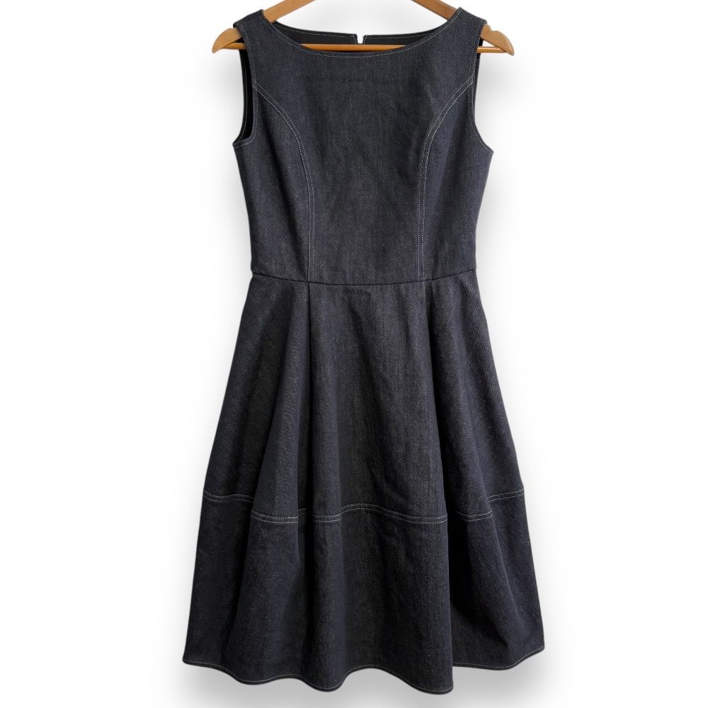 美品 FOXEY NEW YORK フォクシーニューヨーク Denim Baron ミモレ丈