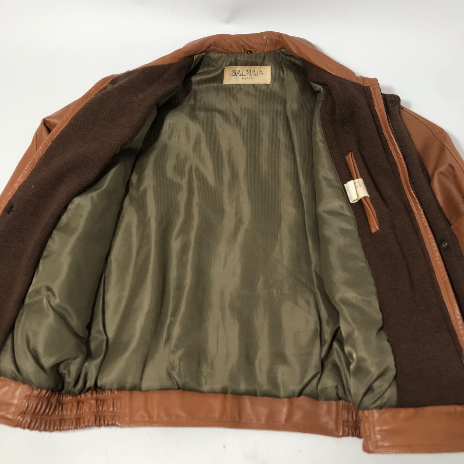 M1129-38-3 BALMAIN バルマン 革ジャン レザー ジャケット 羊革