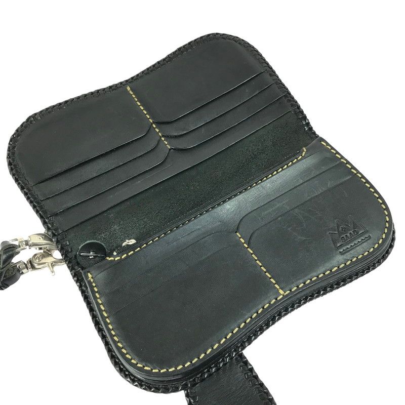 SAAD サード コンチョ付 クロコダイルウォレット 長財布 Surd SAAD サード カービング ロングウォレット 長財布 ブラック 黒