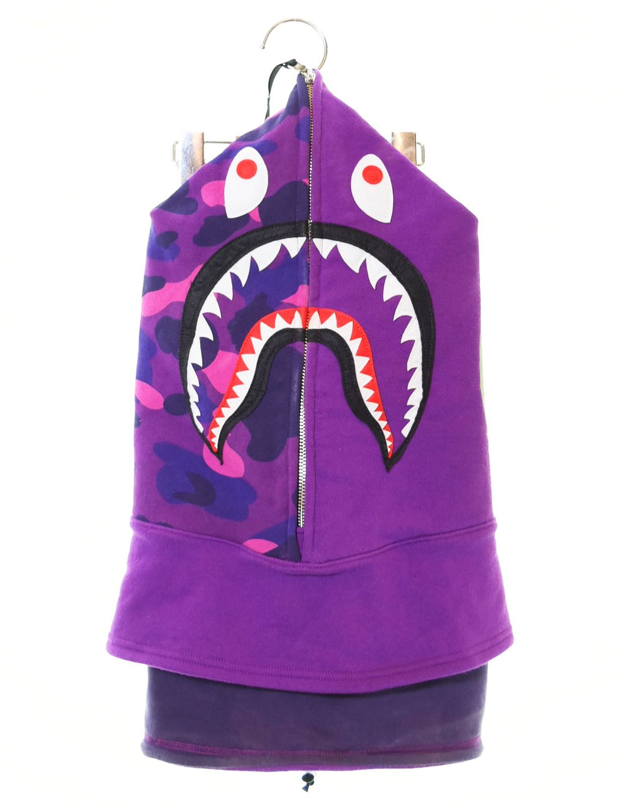 エイプ A BATHING APE シャークパーカー マスク ネック