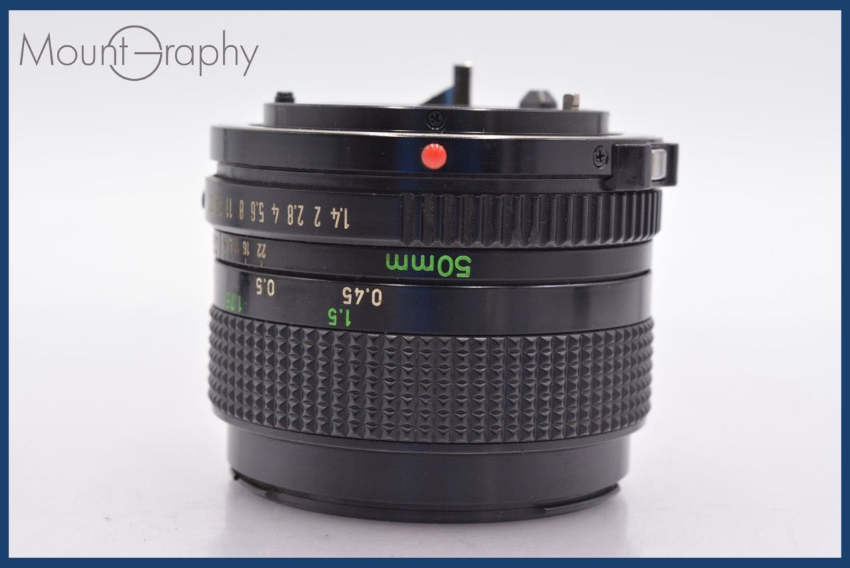 実用 キヤノン Canon NEW FD 50mm F1.4 前後キャップ付 完動 同梱可 mj5004