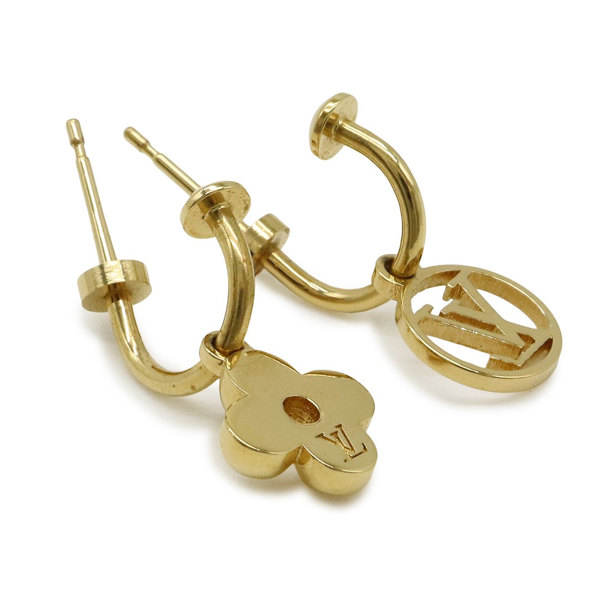 LOUIS VUITTON ルイ ヴィトン ピアス ブルーミング GP ゴールド