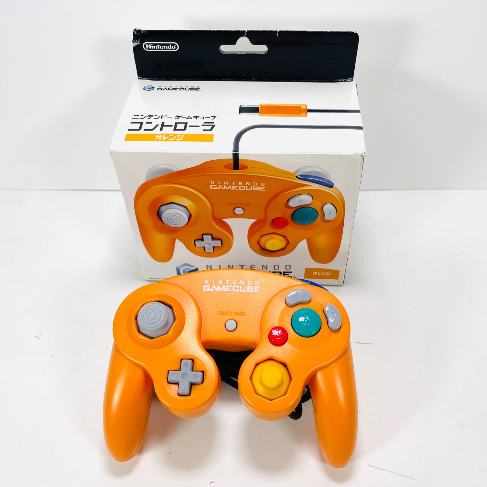 偉大な 箱 付き】ゲームキューブコントローラー オレンジ GameCube その他
