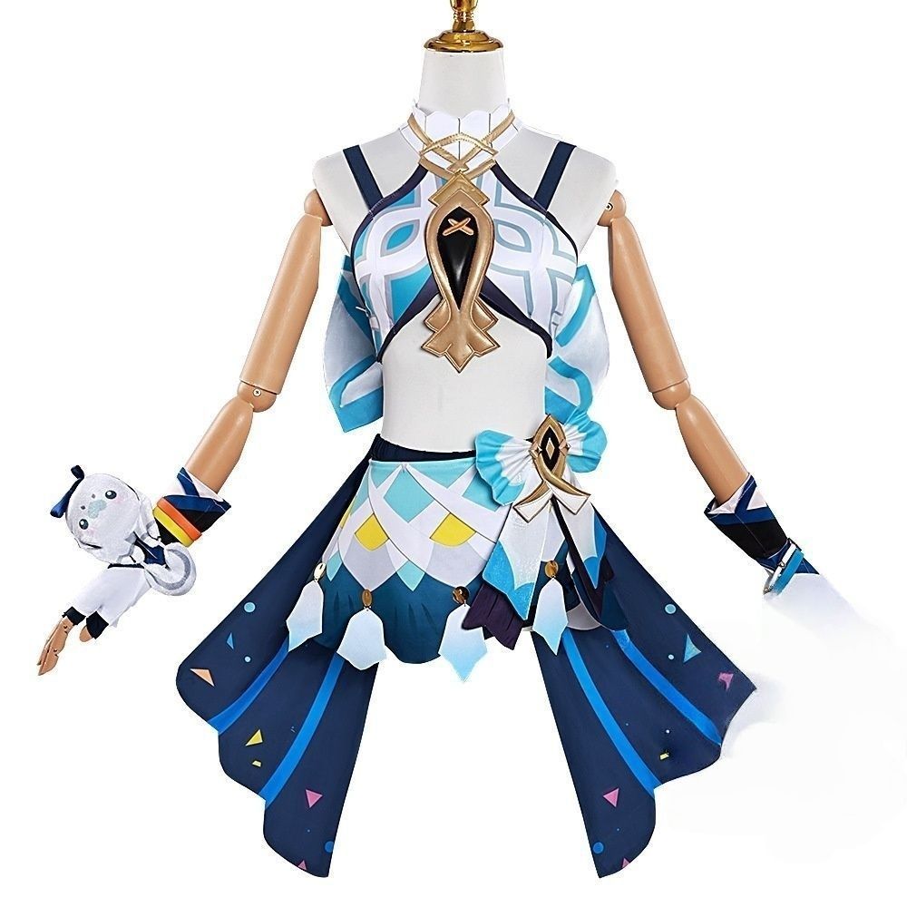 コスプレ 衣装 原神 マラニ 逐浪客 コスチューム ゲーム アニメ キャラクター 仮装 舞台 扮演服 レディース M250912-7