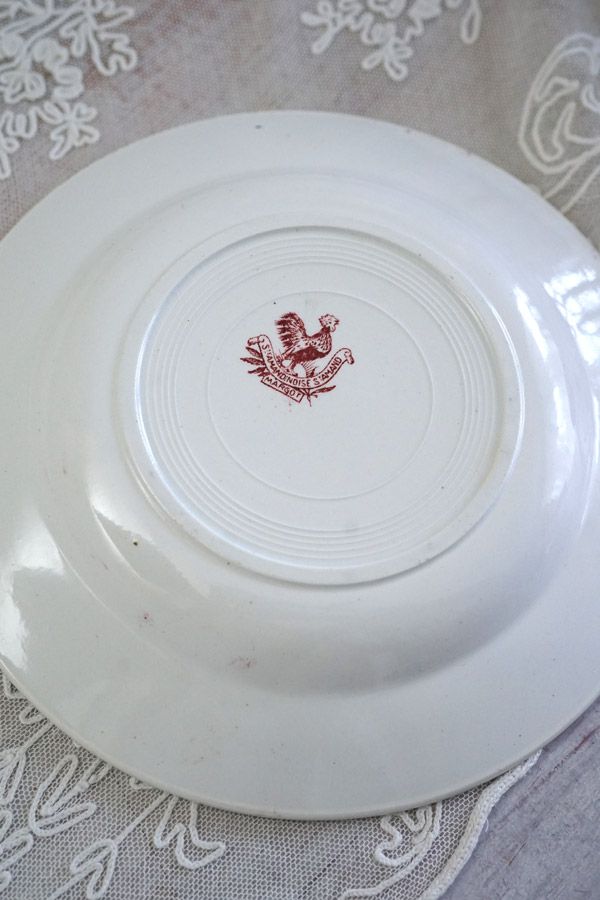 アンティークSt・Amandinoiseのボタニカルモチーフスープ皿 ベスト 22