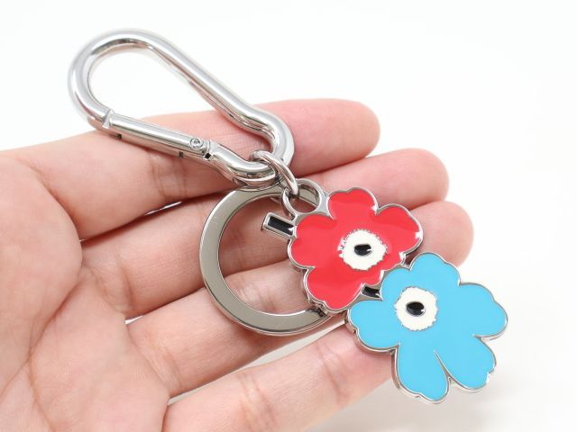 マリメッコ キーホルダー ウニッコ ターコイズ × レッド marimekko キーリング No.530 31 Puhallus Unikko I プレゼント おしゃれ ギフト 結婚祝い 花柄 小物 雑貨 キーチェーン FORTGASGNV_COM_BR