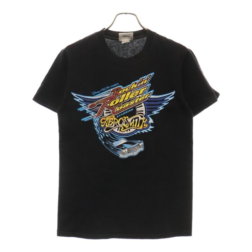 VINTAGE (ヴィンテージ) 90s-00s Disney AEROSMITH ROCK´N ROLLER COASTER ディズニー エアロスミス ロックンロールコースター 半袖Tシャツ ブラック