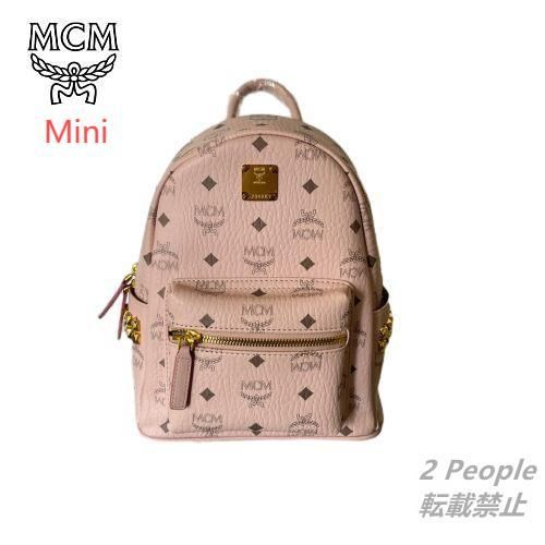 MCM エムシーエム リュックサック STARK サイドスタッズ バックパック - ヴィセトス レディース アウトレット MINI ミニサイズ ピンク  - メルカリ