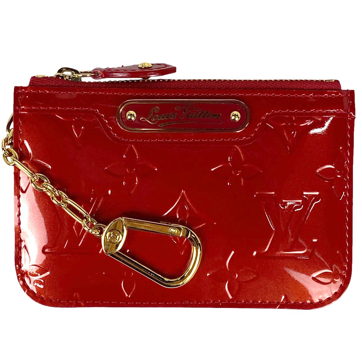 LOUIS VUITTON ポシェットクレNM ポムダムール 6423 Louis Vuitton Pochette Clés NM Vernis Leather Coin Purse in