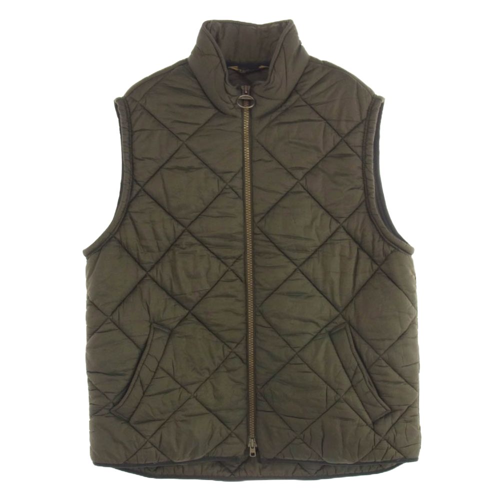 Barbour バブアー D1600 NEWFOUNDLAND QUILT GILET キルティング ジップアップ ベスト 中綿 カーキ系 M