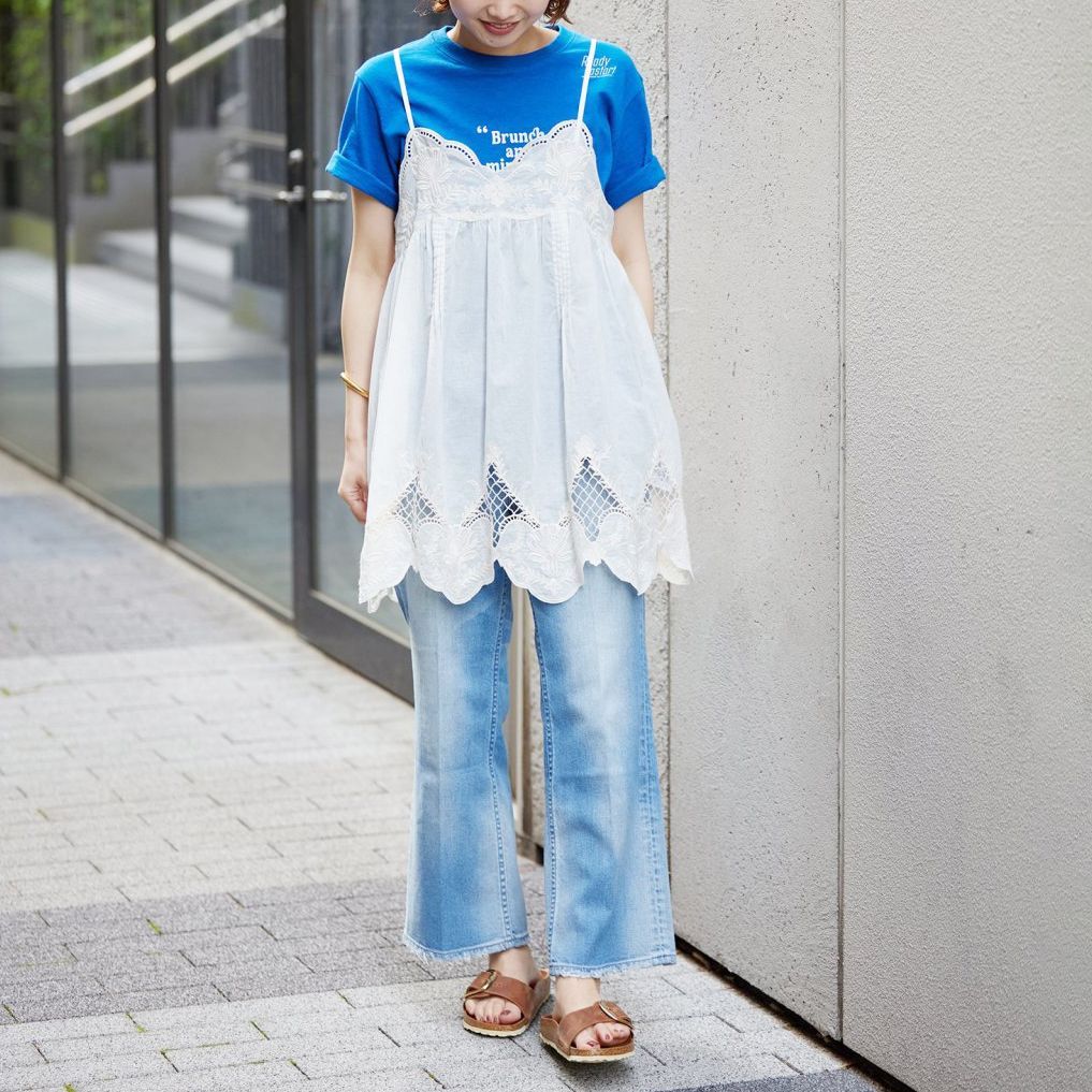 slobeiena カット刺しゅうキャミブラウス SLOBE IENA（スローブイエナ）の「カット刺しゅうキャミブラウス