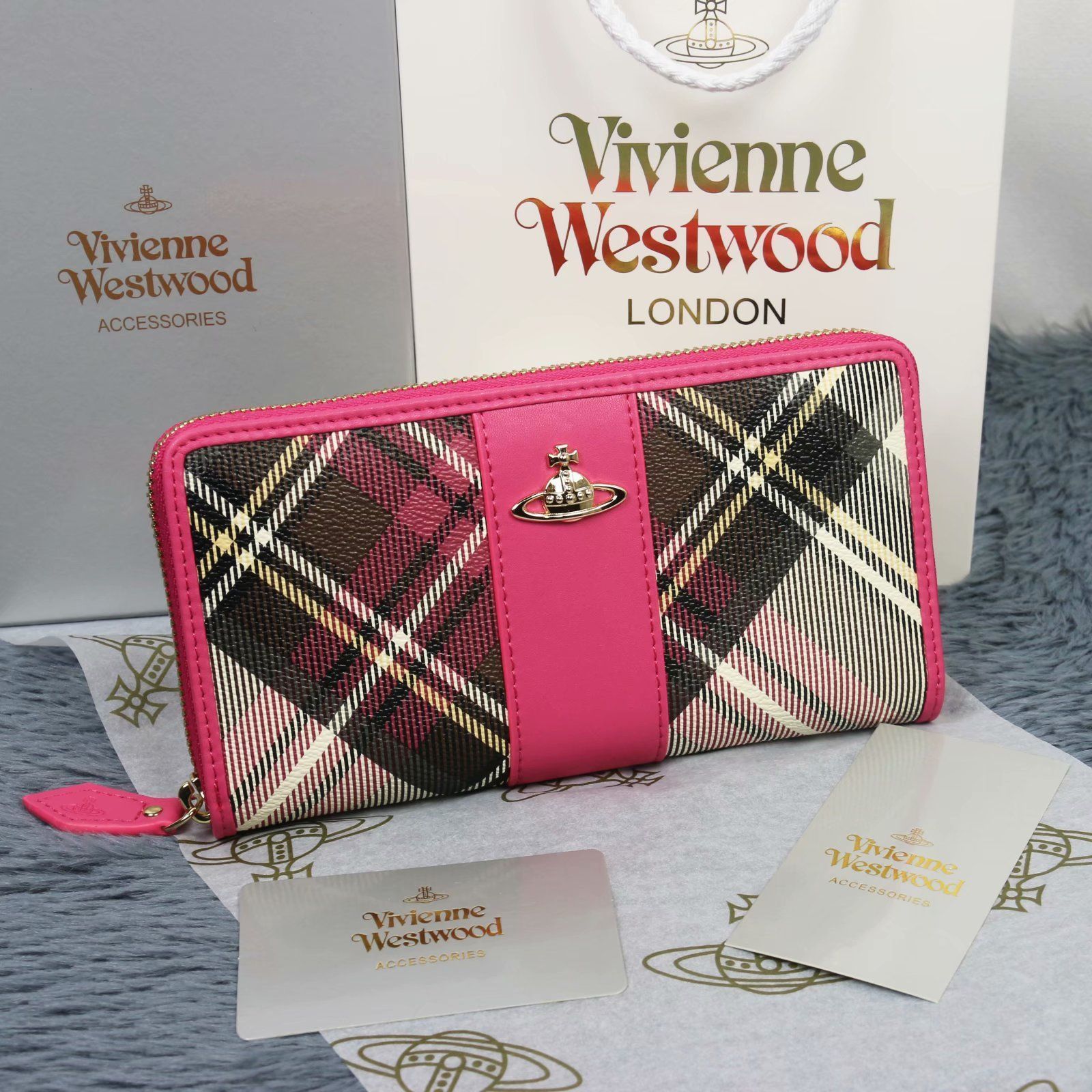 新品 ヴィヴィアンウエストウッド 財布 チェック柄 Vivienne