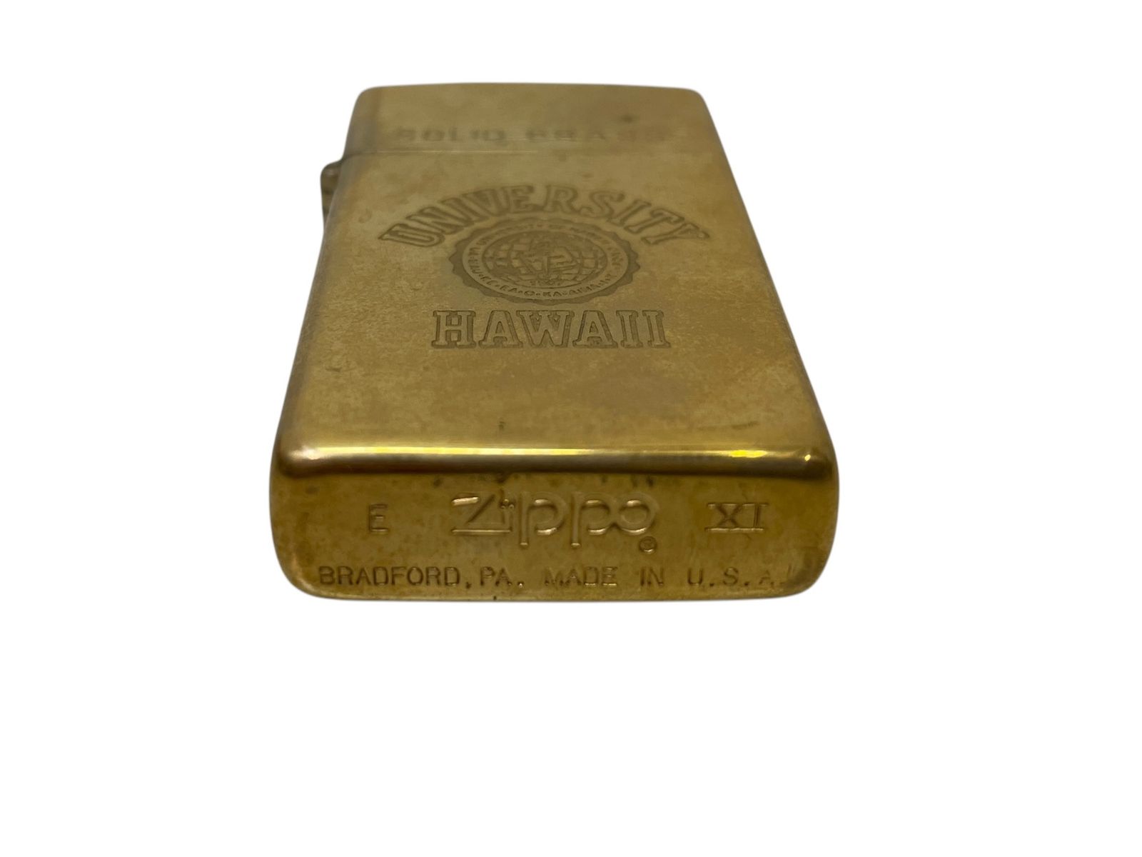 zippo (ジッポー) 1995年製 HAWAII ハワイ大学 SOLID BRASS ソリッドブラス オイルライター ゴールド 雑貨/045 -  メルカリ