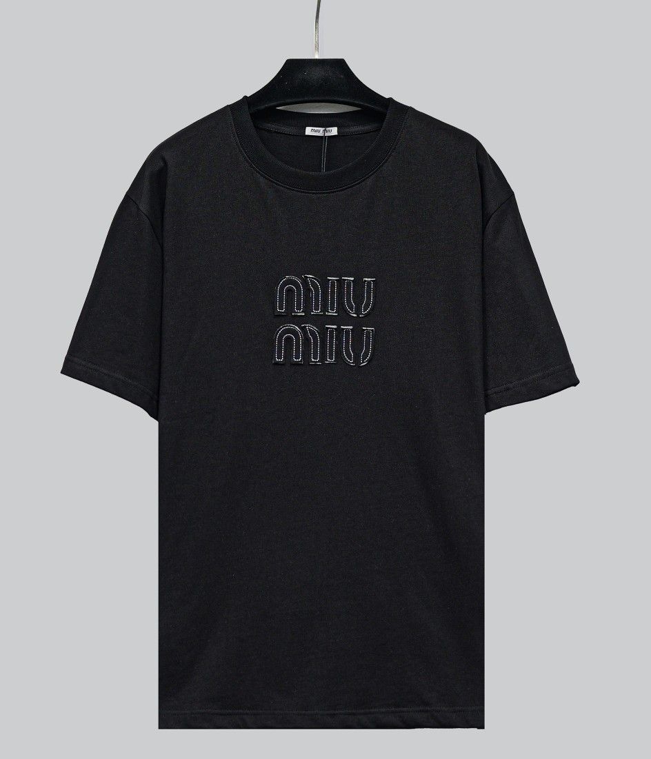 ミュウミュウ MIU MIUロゴ Tシャツ男女兼用