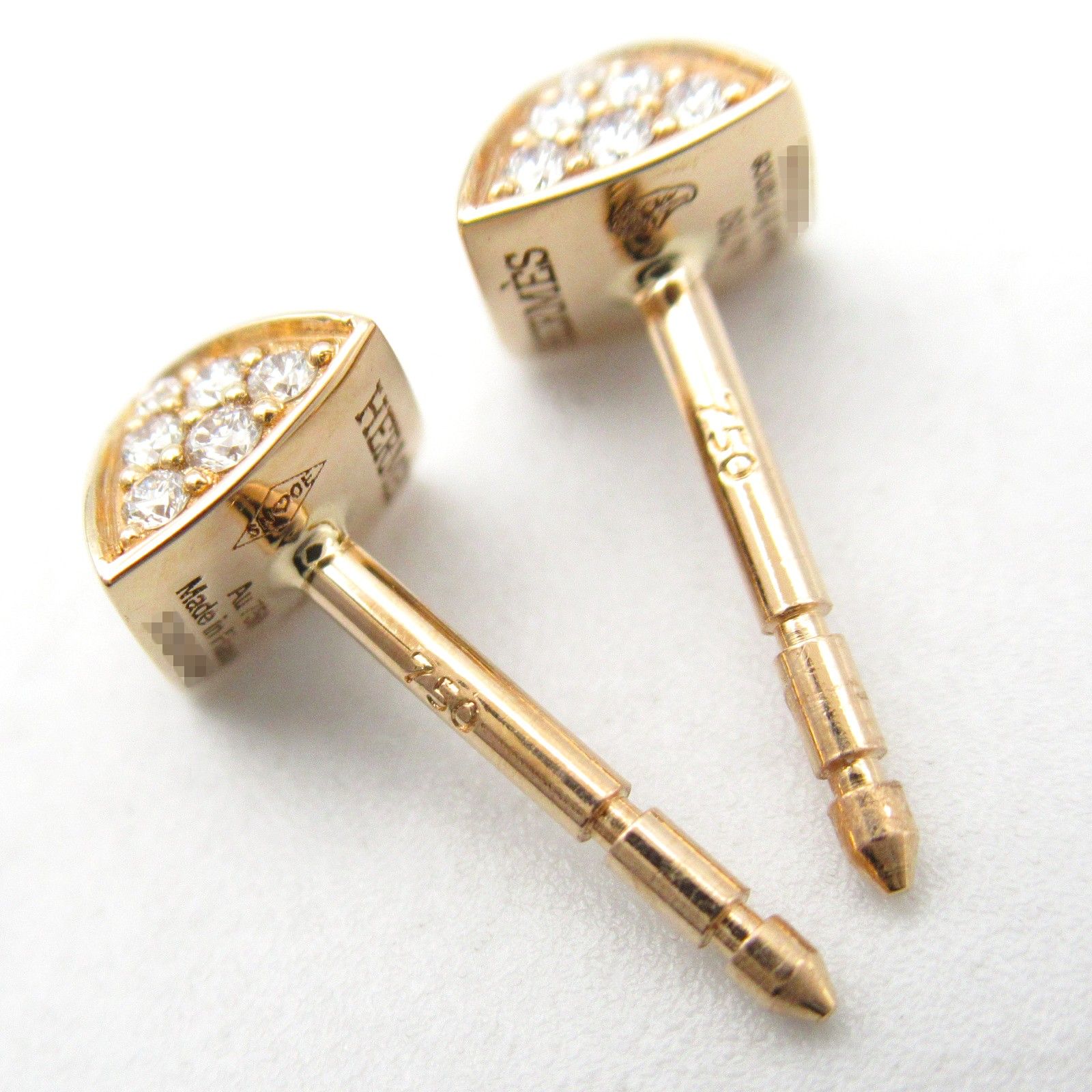 エルメス HERMES ピアス クルー ドゥ H ダイヤ ピアス K18PG（ピンク