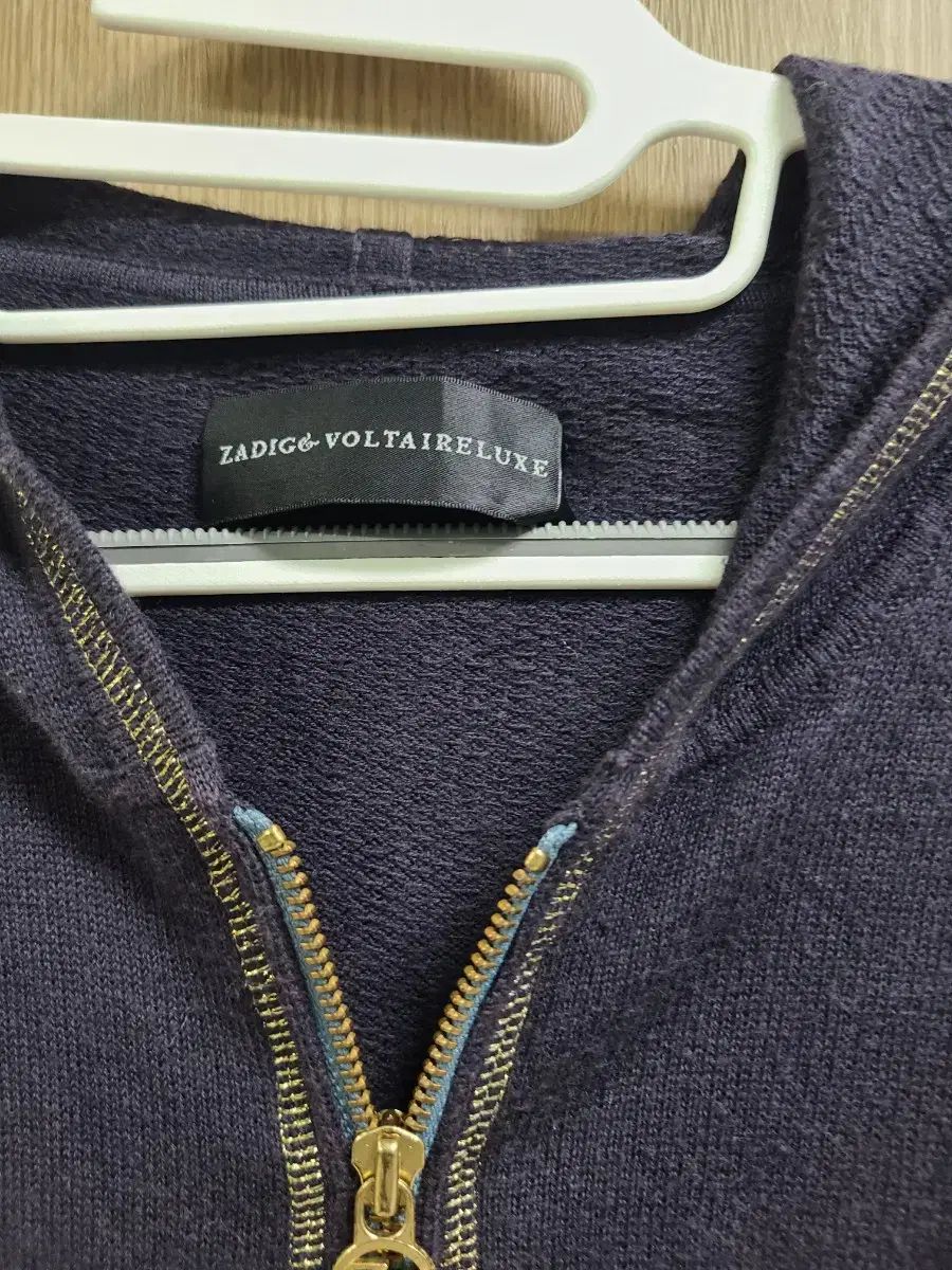 ジャディック-ヴォルテール フード ジップアップ カーディガン ネイビー ウールカシミヤ