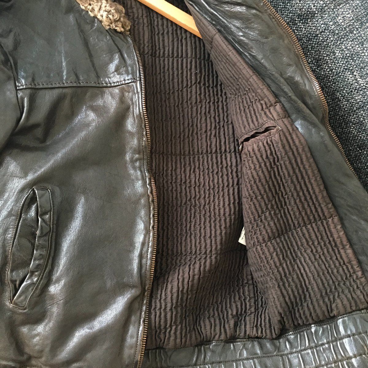 美品 サンタクローチェ SANTACROCE 本革 レザー ジャケット