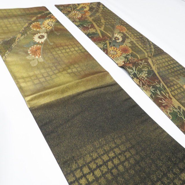 未使用品 高級 袋帯 正絹 六通柄 汕頭刺繍 相良刺繍 蘇州刺繍 中国刺繍 袋帯 未使用 正絹 六通 汕頭刺繍 スワトウ 中国刺繍 多色 金