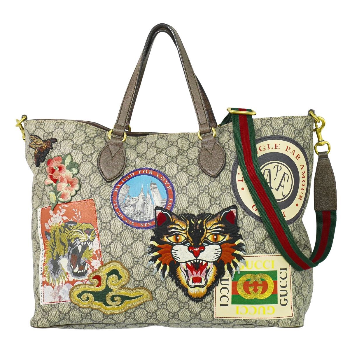 ［鑑定済］GUCCI/グッチ/GGスプリーム/クーリエ/ショルダーバッグ GUCCI/グッチ/GGスプリーム/クーリエ/ショルダーバッグ/メッセンジャー