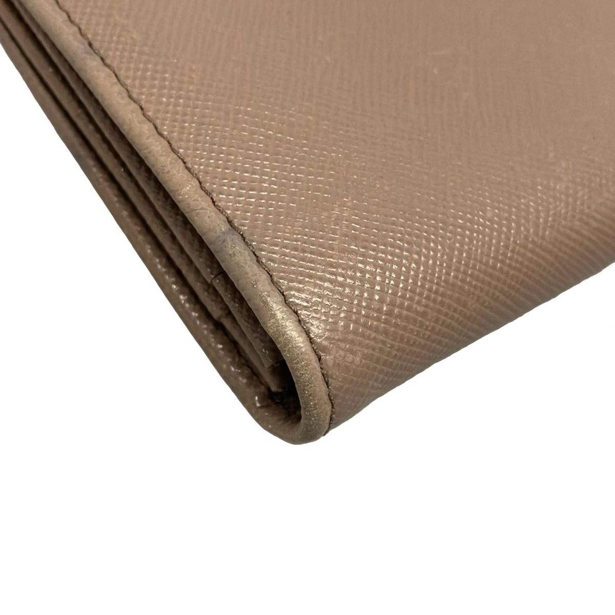 PRADA(プラダ) 名刺入れ - ベージュ レザー - メルカリ