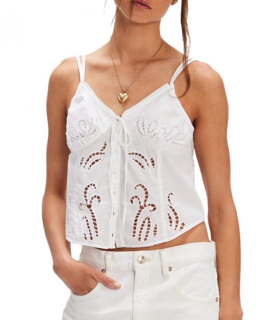 フリーピープル Free People Sweet サムmi Eyelet Top レディース シャツ トップス Lucient White FREE PEOPLE Sweet Sammi Eyelet Top | City and Stars