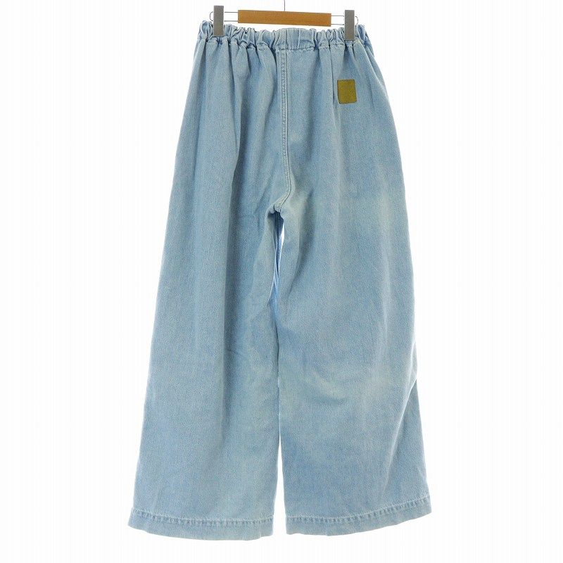 ロエベ ホワイト ワイドデニム34 ロエベ LOEWE デニムパンツ
