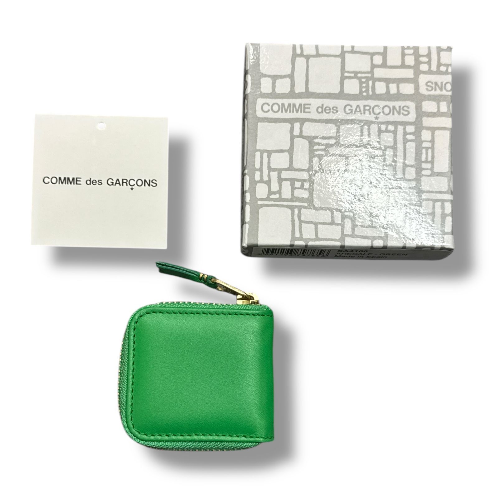 参考上代12650円 Wallet COMME des GARCONS ミニ小銭入れ コインケース コムデギャルソン SA4100 グリーン 83119A8