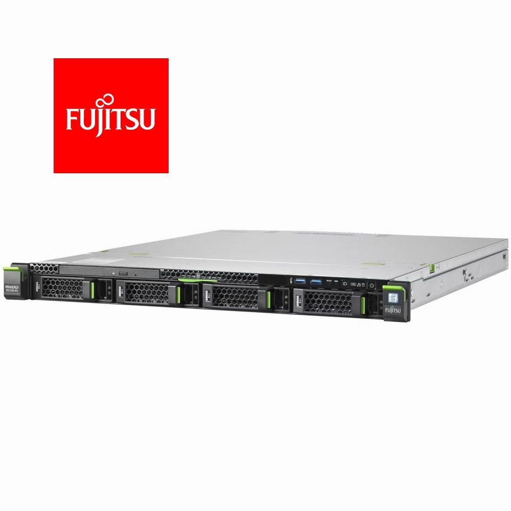 Fujitsu PRIMERGY RX1330 M3 Intel Xeon  E3-1230v6/Mem-64G/RAID1/4TB×2/DVD/冗長電源/WinSvr2016Std レール付き