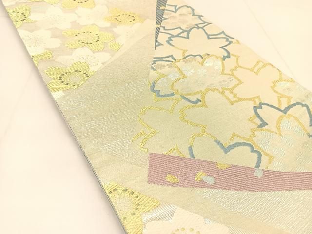 平和屋着物○六通柄袋帯 手描き 色紙重ね風景文 正絹 逸品 DAAU5415ps