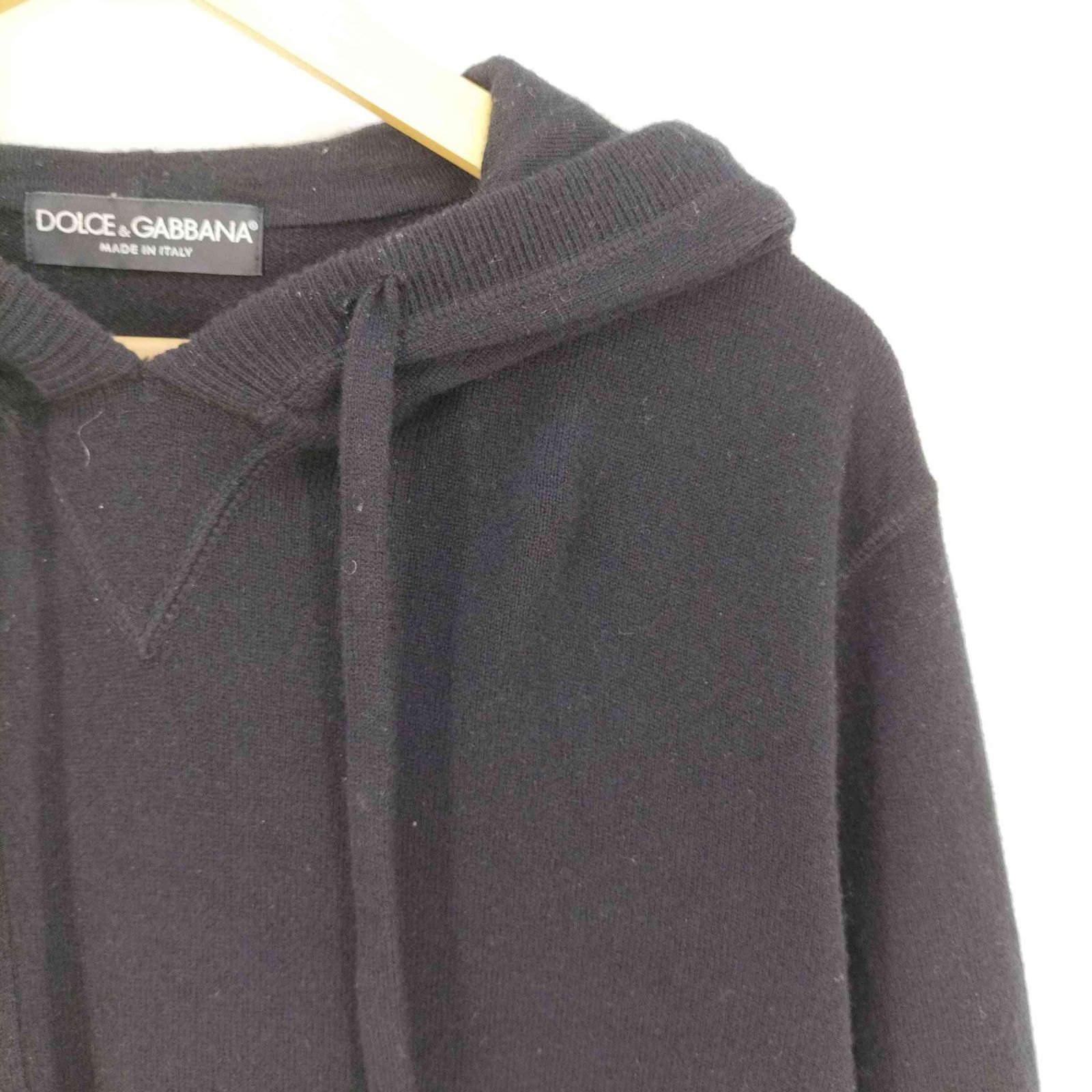 ドルチェアンドガッバーナ DOLCE&GABBANA イタリア製 Cashmere Pullover Hoodie カシミヤニットパーカー メンズ 52