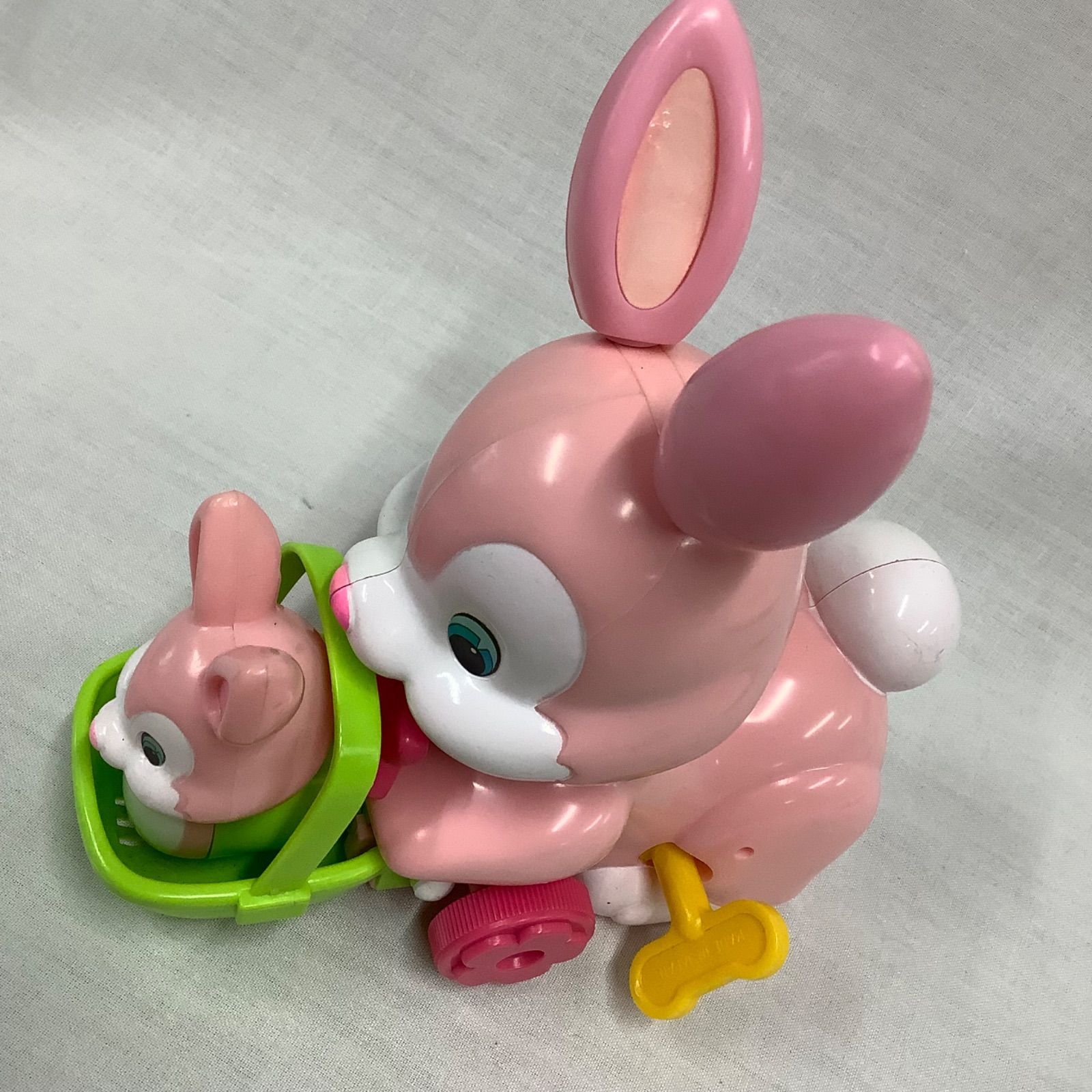 昭和レトロ うさぎのおもちゃ ゼンマイ式 うさぎの親子 日本製