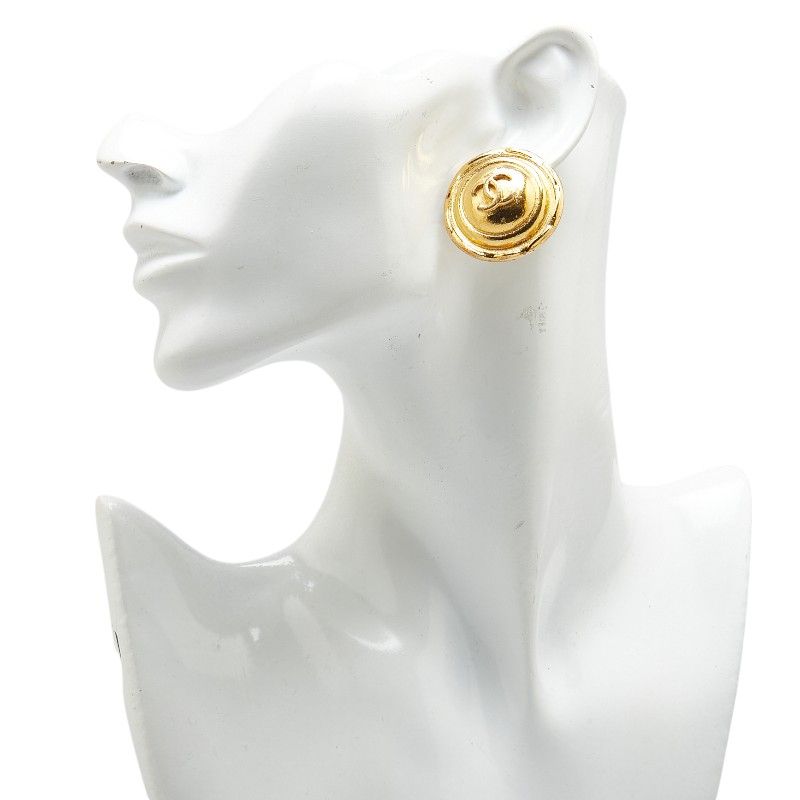 シャネル ココマーク ラウンド ゴールド メッキ レディース CHANEL【1  